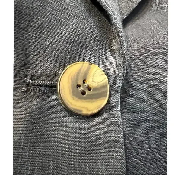 Soft Surroundings Tencel Linen Blend Navy Blue Blazer Jacket Size Large NWT - Picture 9 of 16